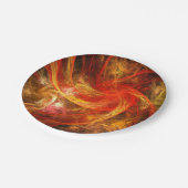 Firestorm Nova Abstrakte Kunst Pappteller (Schrägansicht)