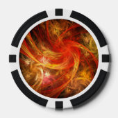Firestorm Nova Abstrakte Kunst Pokerchips (Vorderseite)