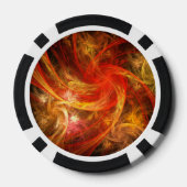 Firestorm Nova Abstrakte Kunst Pokerchips (Rückseite)