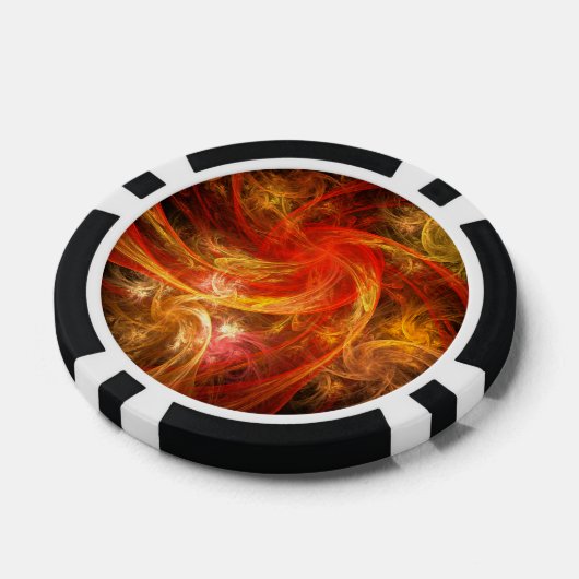 Firestorm Nova Abstrakte Kunst Pokerchips (Einzeln)