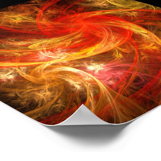Firestorm Nova Abstrakte Kunst Poster (Ecke)