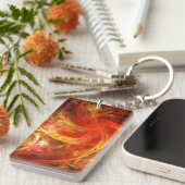 Firestorm Nova Abstrakte Kunst Schlüsselanhänger (Vorderseite rechts)