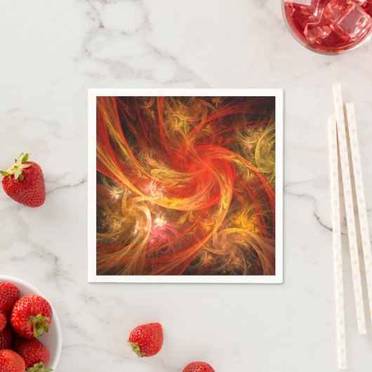 Firestorm Nova Abstrakte Kunst Serviette (Beispiel)