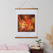 Firestorm Nova Abstrakte Kunst Wandteppich Mit Holzrahmen (Schlafzimmer)