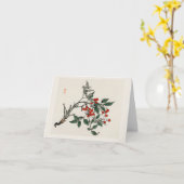 Firethorns traditionelles Japanisch Karte (Gelbe Blume)