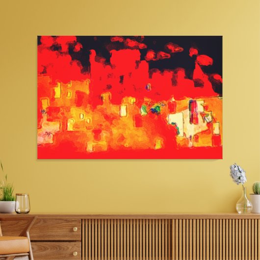 Firetown von Maxwell Kerr Leinwanddruck (Insitu (Wohnzimmer))