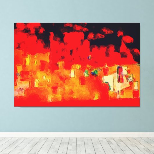 Firetown von Maxwell Kerr Leinwanddruck (Insitu (Holzboden))