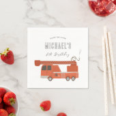 Firetruck Birthday Paper Napkin Serviette (Beispiel)