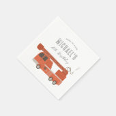 Firetruck Birthday Paper Napkin Serviette (Ecke)
