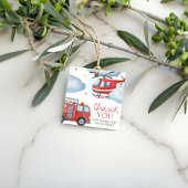 Firetruck Birthday Thank You Tag Geschenkanhänger