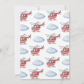 Firetruck Birthday Time Capsule Card Einladung (Rückseite)