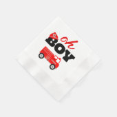 Firetruck Boy Baby ShowParty Serviette (Ecke)