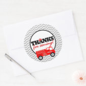 Firetruck Danke Gastgeschenk Stickers (Umschlag)