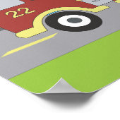 FIRETRUCK Fire Motor Boys Room Print Poster (Ecke)