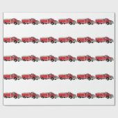 Firetruck Geschenkpapier (Flach)