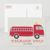 Firetruck Vielen Dank Postcard Postkarte (Vorne/Hinten)