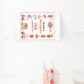 Firetrucks Boy 1st Birthday | Cute Little party Banner (InSitu)