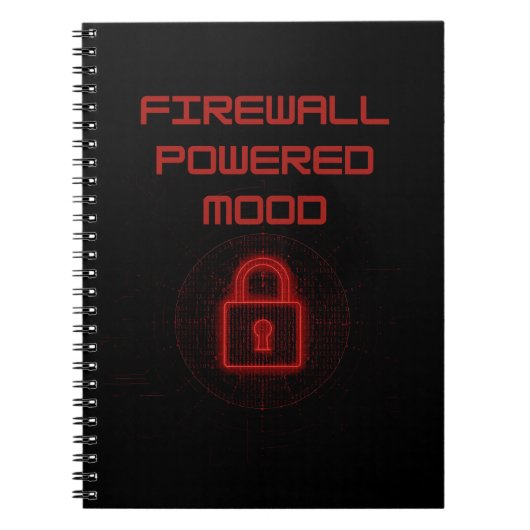Firewall-Mood-Cybersicherheit-Design Notizblock (Vorderseite)