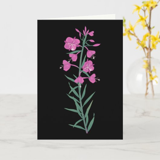 Fireweed Gruß/Notecard Karte (Gelbe Blume)