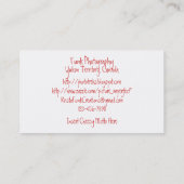 Fireweed im Fall Visitenkarte (Rückseite)