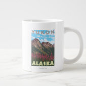 Fireweed & Mountains - Yukon, Alaska Jumbo-Tasse (Rechts)