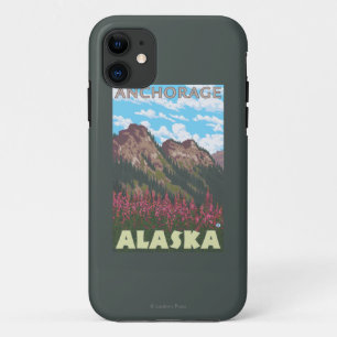 Fireweed u. Berge - Anchorage, Alaska Case-Mate iPhone Hülle