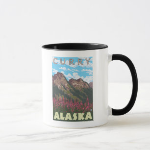 Fireweed u. Berge - Curry, Alaska Tasse