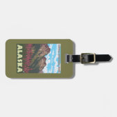 Fireweed u. Berge - Denali Nationalpark, Gepäckanhänger (Vorderseite horizontal)