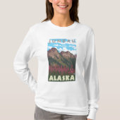 Fireweed u. Berge - Juneau, Alaska T-Shirt (Vorderseite)
