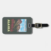 Fireweed u. Berge - Latouche, Alaska Gepäckanhänger (Vorderseite horizontal)