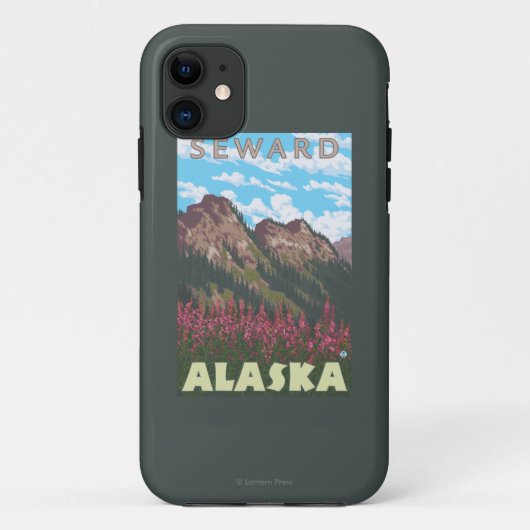 Fireweed u. Berge - Seward, Alaska Case-Mate iPhone Hülle (Rückseite)