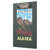 Fireweed u. Berge - Valdez, Alaska Klemmbrett (Links)