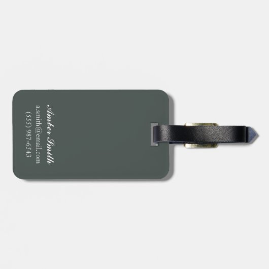 Fireweed u. Berge - Yukon, Alaska Gepäckanhänger (Rückseite horizontal)