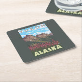 Fireweed u. Berge - Yukon, Alaska Rechteckiger Pappuntersetzer (angewinkelt)