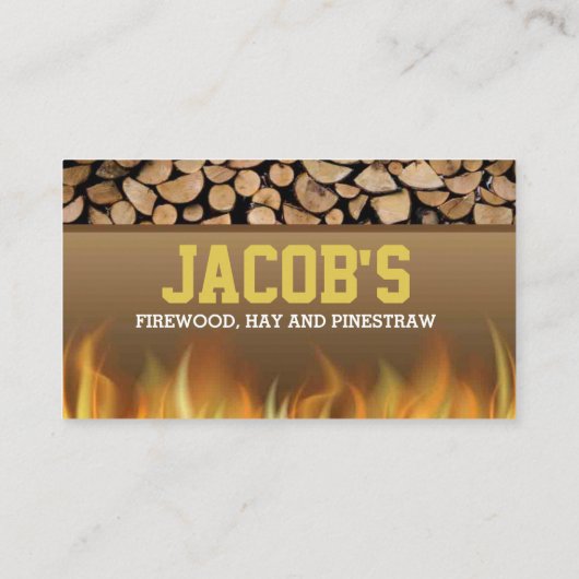 Firewood Business Card Visitenkarte (Rückseite)