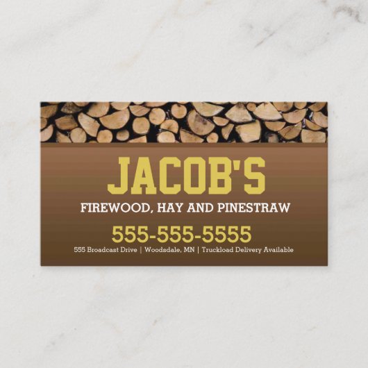 Firewood Business Card Visitenkarte (Vorderseite)