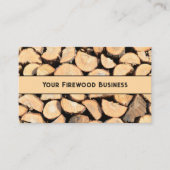 Firewood Cut Logs Visitenkarte (Vorderseite)