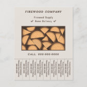 Firewood-Lieferung und Abreißen der Streifen Flyer (Vorne)