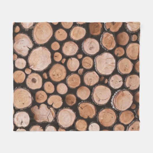 Firewood Logs Fleecedecke (Vorderseite (Horizontal))