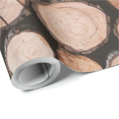 Firewood Logs Geschenkpapier (Rolleneckpunkt)
