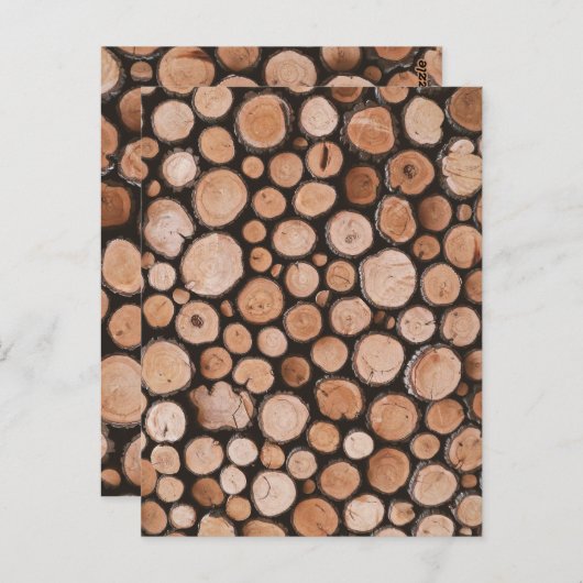 Firewood Logs Postkarte (Vorne/Hinten)