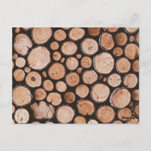 Firewood Logs Postkarte (Rückseite)