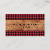 Firewood Lumberjack Tree Service Visitenkarte (Vorderseite)