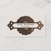 Firewood Lumberjack Tree Service Visitenkarte (Vorderseite)