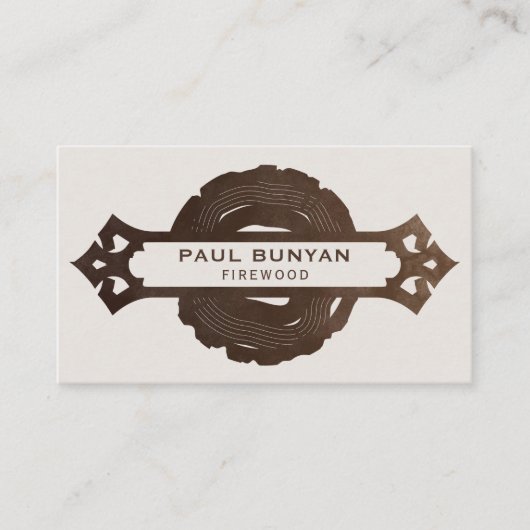 Firewood Lumberjack Tree Service Visitenkarte (Vorderseite)