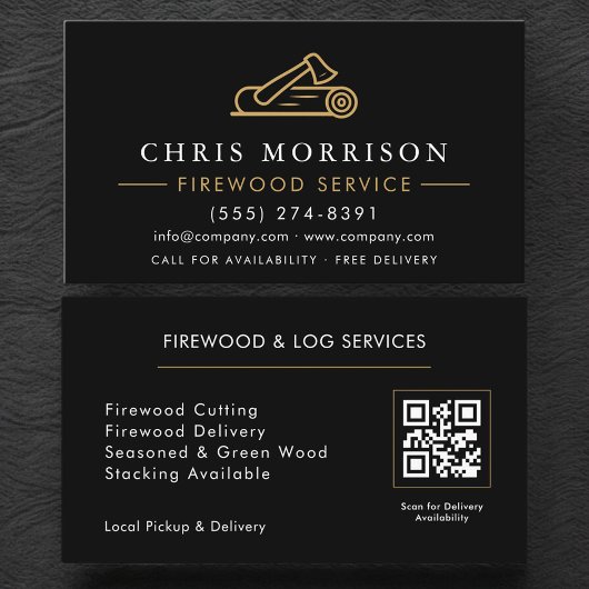 Firewood QR Code Visitenkarte