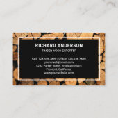 Firewood Wooden Logs Tree Service AX Visitenkarte (Rückseite)