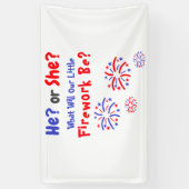 Firework American Gender Reveal Banner (Vertikal)