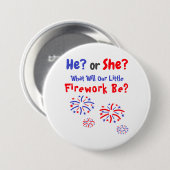 Firework American Gender Reveal Button (Vorne & Hinten)