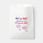 Firework American Gender Reveal Geschenktütchen (Vorderseite)